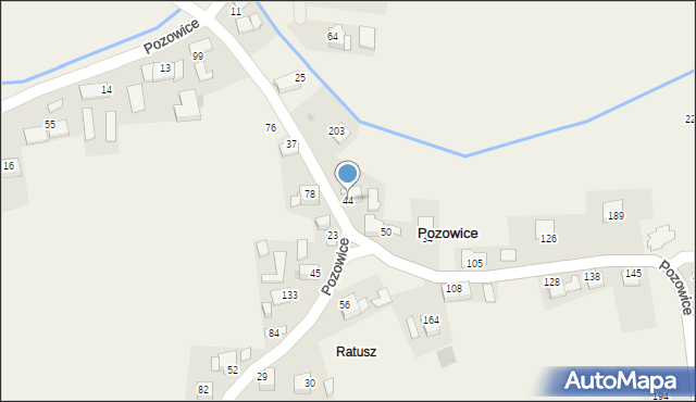 Pozowice, Pozowice, 44, mapa Pozowice