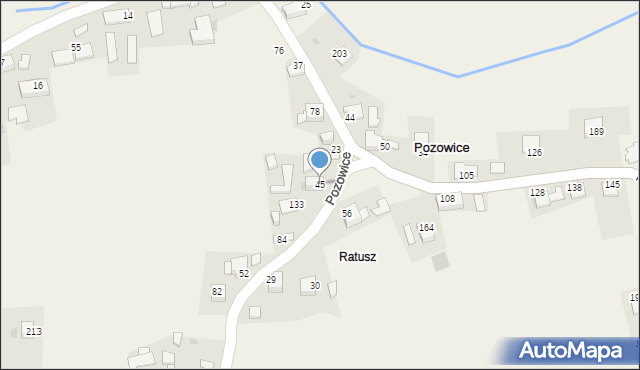 Pozowice, Pozowice, 45, mapa Pozowice