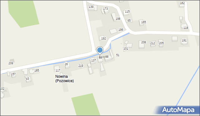 Pozowice, Pozowice, 68, mapa Pozowice