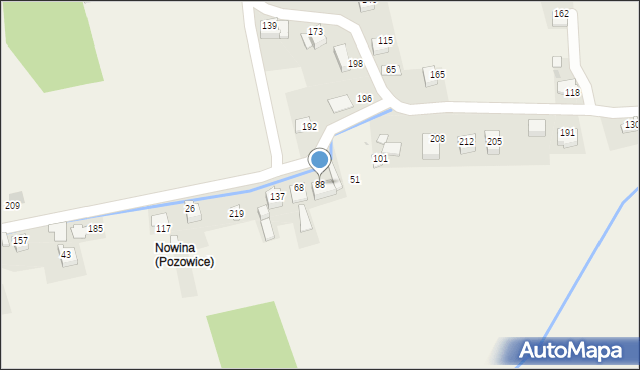 Pozowice, Pozowice, 88, mapa Pozowice