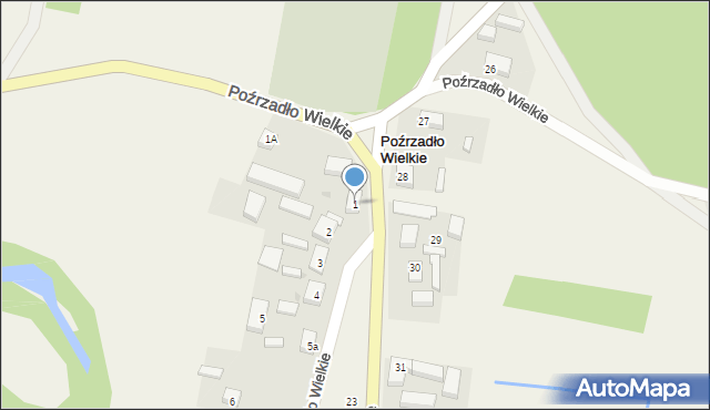 Poźrzadło Wielkie, Poźrzadło Wielkie, 1, mapa Poźrzadło Wielkie