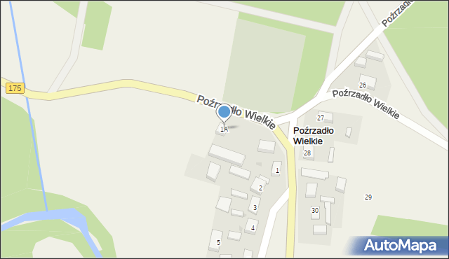 Poźrzadło Wielkie, Poźrzadło Wielkie, 1A, mapa Poźrzadło Wielkie