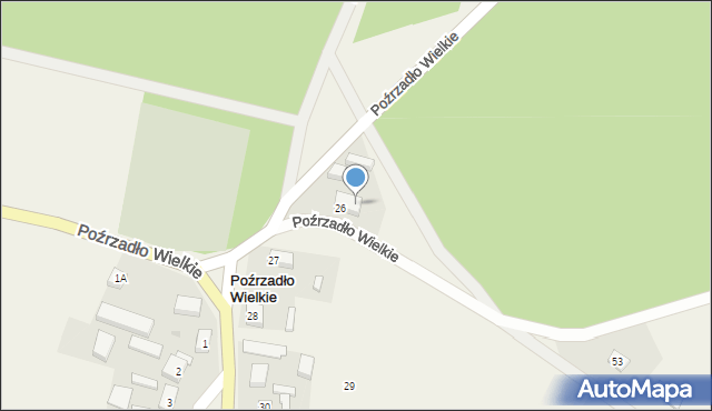 Poźrzadło Wielkie, Poźrzadło Wielkie, 26A, mapa Poźrzadło Wielkie