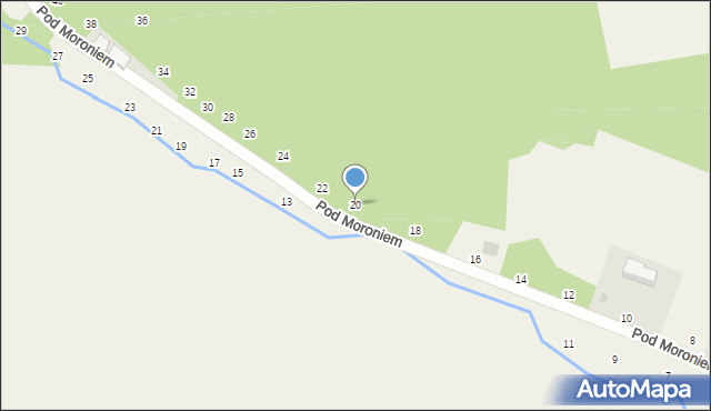 Prądnik Korzkiewski, Pod Moroniem, 20, mapa Prądnik Korzkiewski