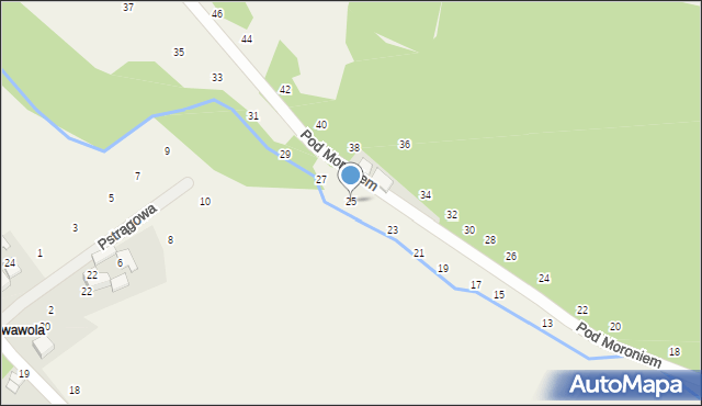 Prądnik Korzkiewski, Pod Moroniem, 25, mapa Prądnik Korzkiewski