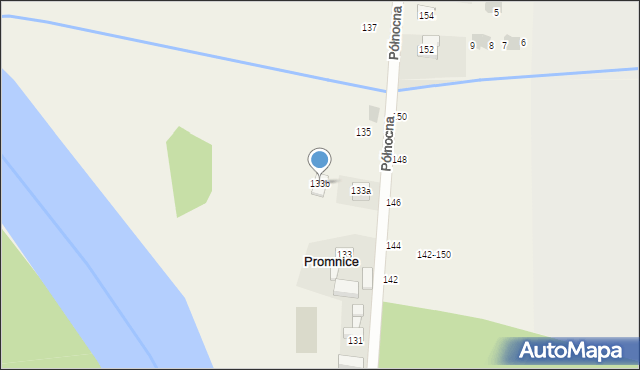 Promnice, Północna, 133b, mapa Promnice