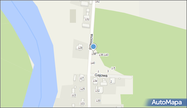 Promnice, Północna, 138, mapa Promnice