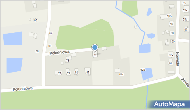 Promnice, Południowa, 71, mapa Promnice