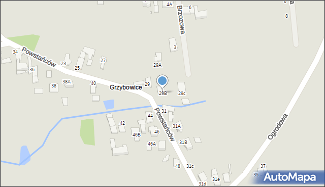 Prószków, Powstańców, 29B, mapa Prószków