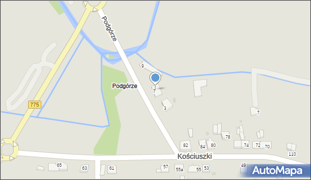 Proszowice, Podgórze, 5, mapa Proszowice