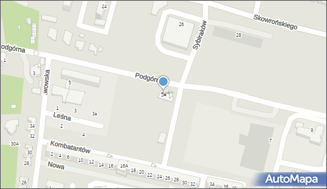 Prudnik, Podgórna, 5A, mapa Prudnik