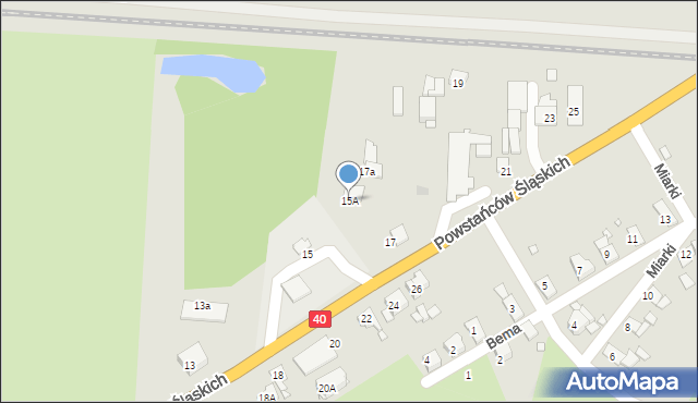 Prudnik, Powstańców Śląskich, 15A, mapa Prudnik