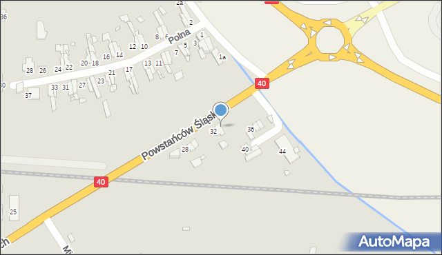 Prudnik, Powstańców Śląskich, 34, mapa Prudnik