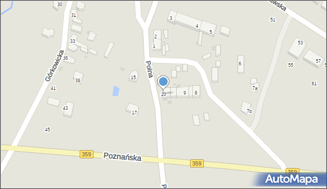 Prusice, Polna, 10, mapa Prusice