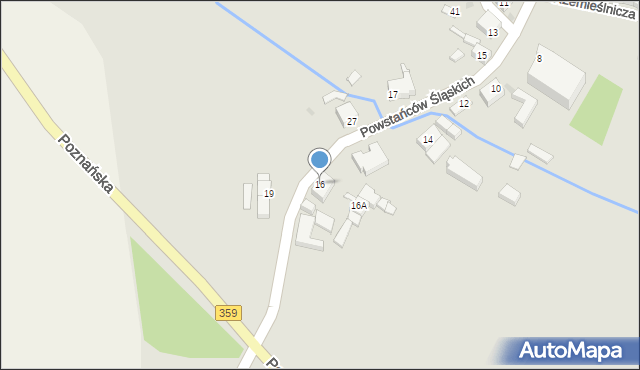 Prusice, Powstańców Śląskich, 16, mapa Prusice