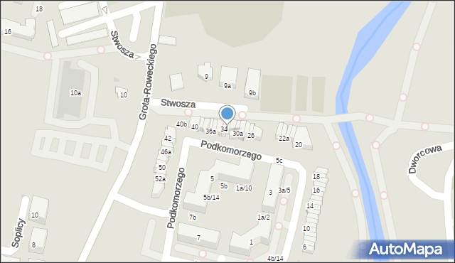 Pruszcz Gdański, Podkomorzego, 32a, mapa Pruszcz Gdański