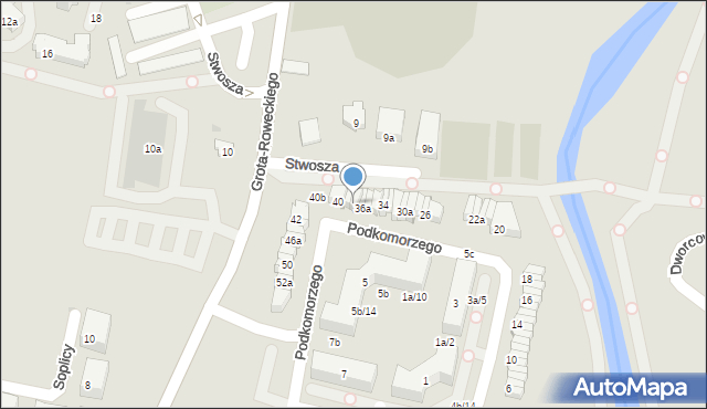 Pruszcz Gdański, Podkomorzego, 38, mapa Pruszcz Gdański