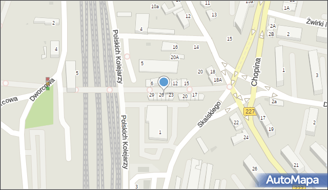 Pruszcz Gdański, Polskich Kolejarzy, 25, mapa Pruszcz Gdański