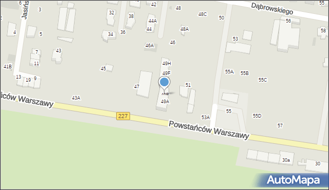 Pruszcz Gdański, Powstańców Warszawy, 49B, mapa Pruszcz Gdański