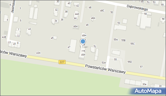 Pruszcz Gdański, Powstańców Warszawy, 49C, mapa Pruszcz Gdański