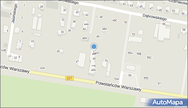 Pruszcz Gdański, Powstańców Warszawy, 49F, mapa Pruszcz Gdański