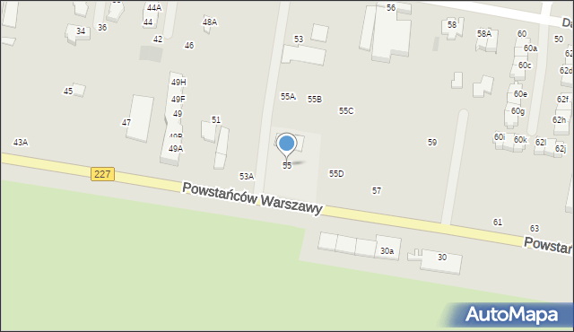 Pruszcz Gdański, Powstańców Warszawy, 55, mapa Pruszcz Gdański