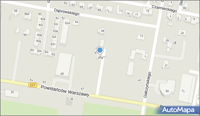 Pruszcz Gdański, Powstańców Warszawy, 67a, mapa Pruszcz Gdański