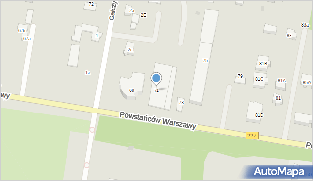 Pruszcz Gdański, Powstańców Warszawy, 71, mapa Pruszcz Gdański