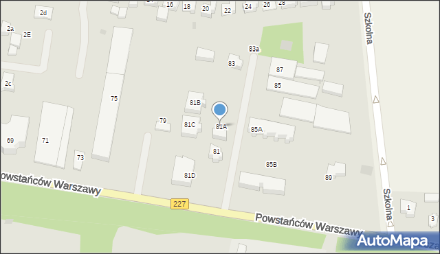 Pruszcz Gdański, Powstańców Warszawy, 81A, mapa Pruszcz Gdański