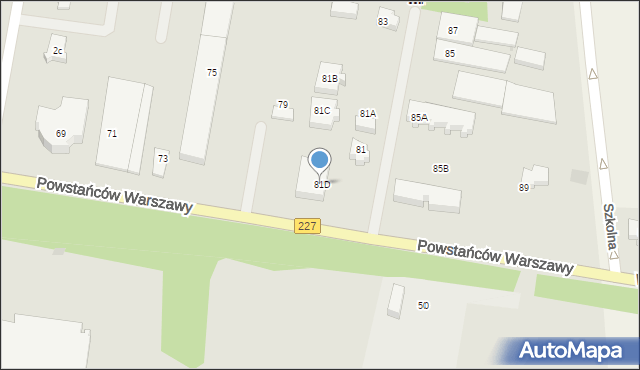 Pruszcz Gdański, Powstańców Warszawy, 81D, mapa Pruszcz Gdański