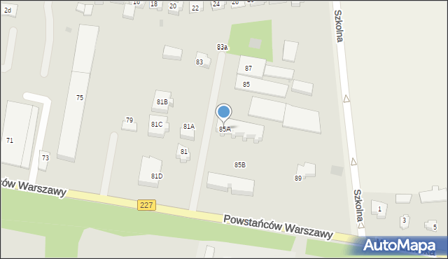 Pruszcz Gdański, Powstańców Warszawy, 85A, mapa Pruszcz Gdański