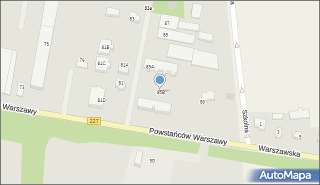 Pruszcz Gdański, Powstańców Warszawy, 85B, mapa Pruszcz Gdański