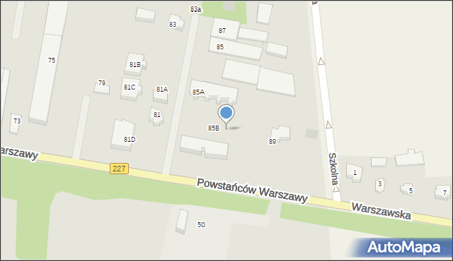 Pruszcz Gdański, Powstańców Warszawy, 85C, mapa Pruszcz Gdański