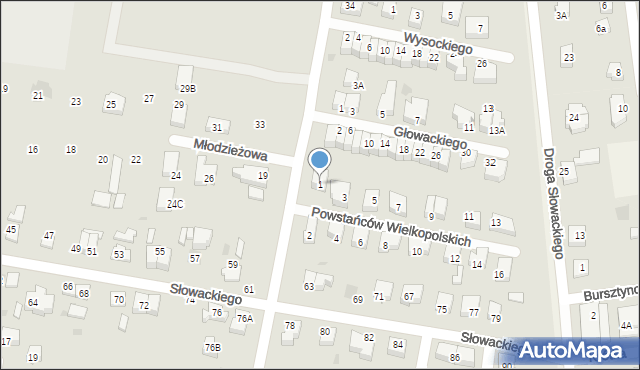 Pruszcz Gdański, Powstańców Wielkopolskich, 1, mapa Pruszcz Gdański