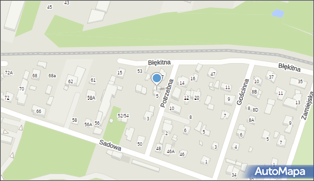 Pruszków, Potrzebna, 5A, mapa Pruszków