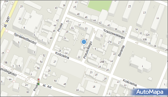 Pruszków, Potulickiego A., hr., 6, mapa Pruszków