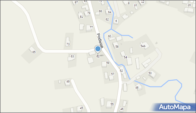 Przeciszów, Podlesie, 61, mapa Przeciszów