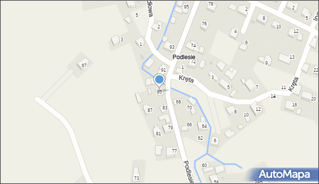 Przeciszów, Podlesie, 85, mapa Przeciszów