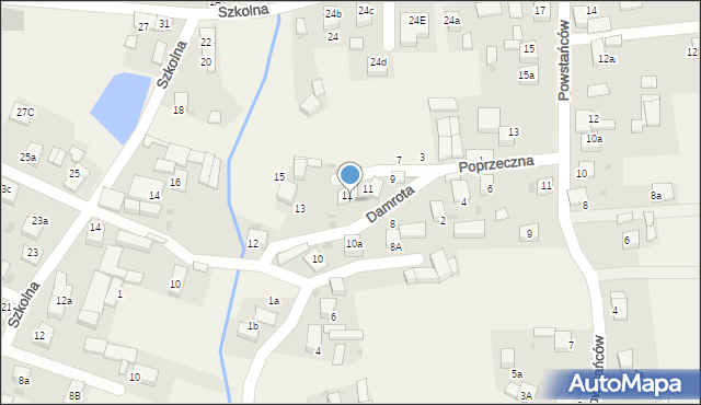 Przegędza, Poprzeczna, 5, mapa Przegędza