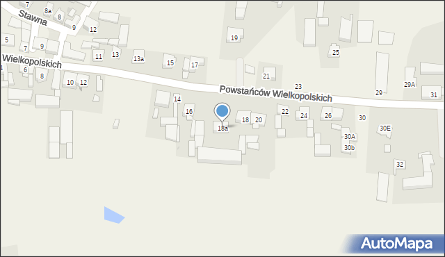 Przemęt, Powstańców Wielkopolskich, 18a, mapa Przemęt