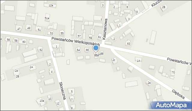Przemęt, Powstańców Wielkopolskich, 66a, mapa Przemęt