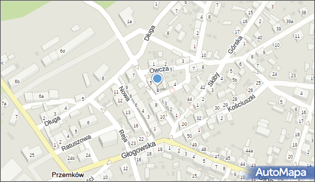 Przemków, Powstańców Styczniowych, 4, mapa Przemków