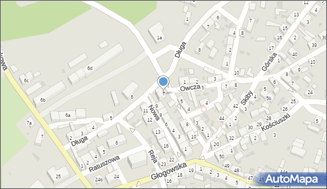 Przemków, Powstańców Styczniowych, 7, mapa Przemków