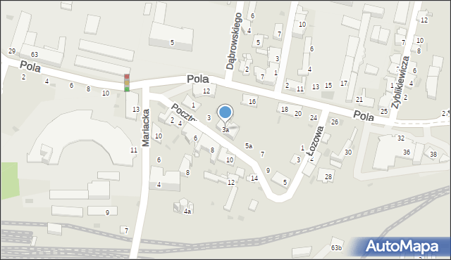 Przemyśl, Pocztowa, 3a, mapa Przemyśla