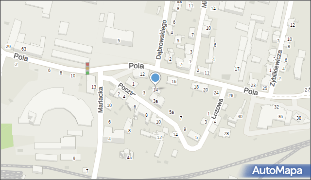 Przemyśl, Pola Wincentego, 14, mapa Przemyśla