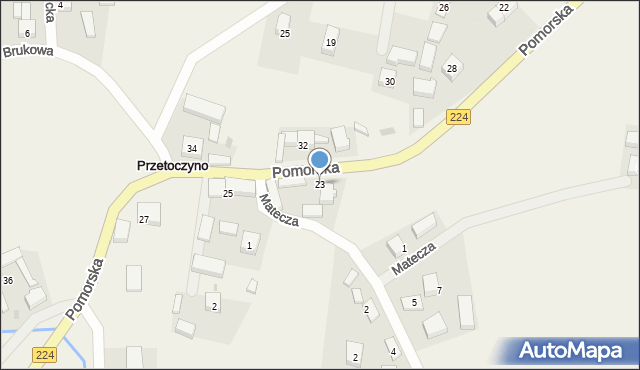 Przetoczyno, Pomorska, 23, mapa Przetoczyno
