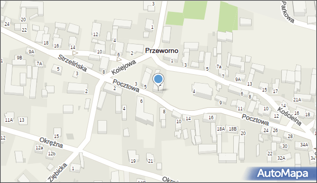 Przeworno, Pocztowa, 7, mapa Przeworno