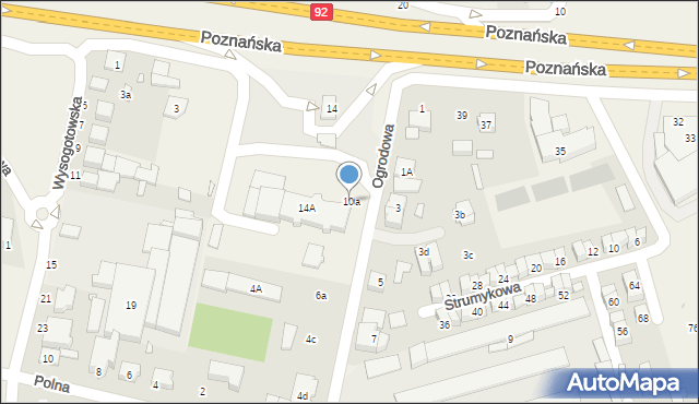 Przeźmierowo, Poznańska, 10a, mapa Przeźmierowo