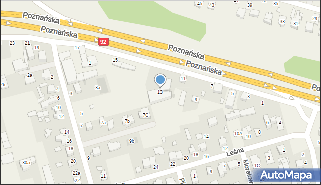 Przeźmierowo, Poznańska, 13, mapa Przeźmierowo