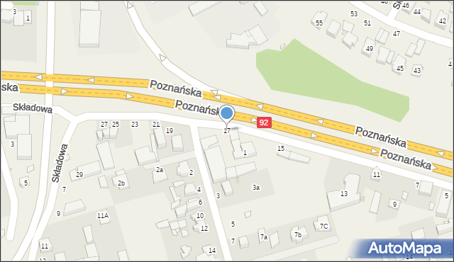 Przeźmierowo, Poznańska, 17, mapa Przeźmierowo